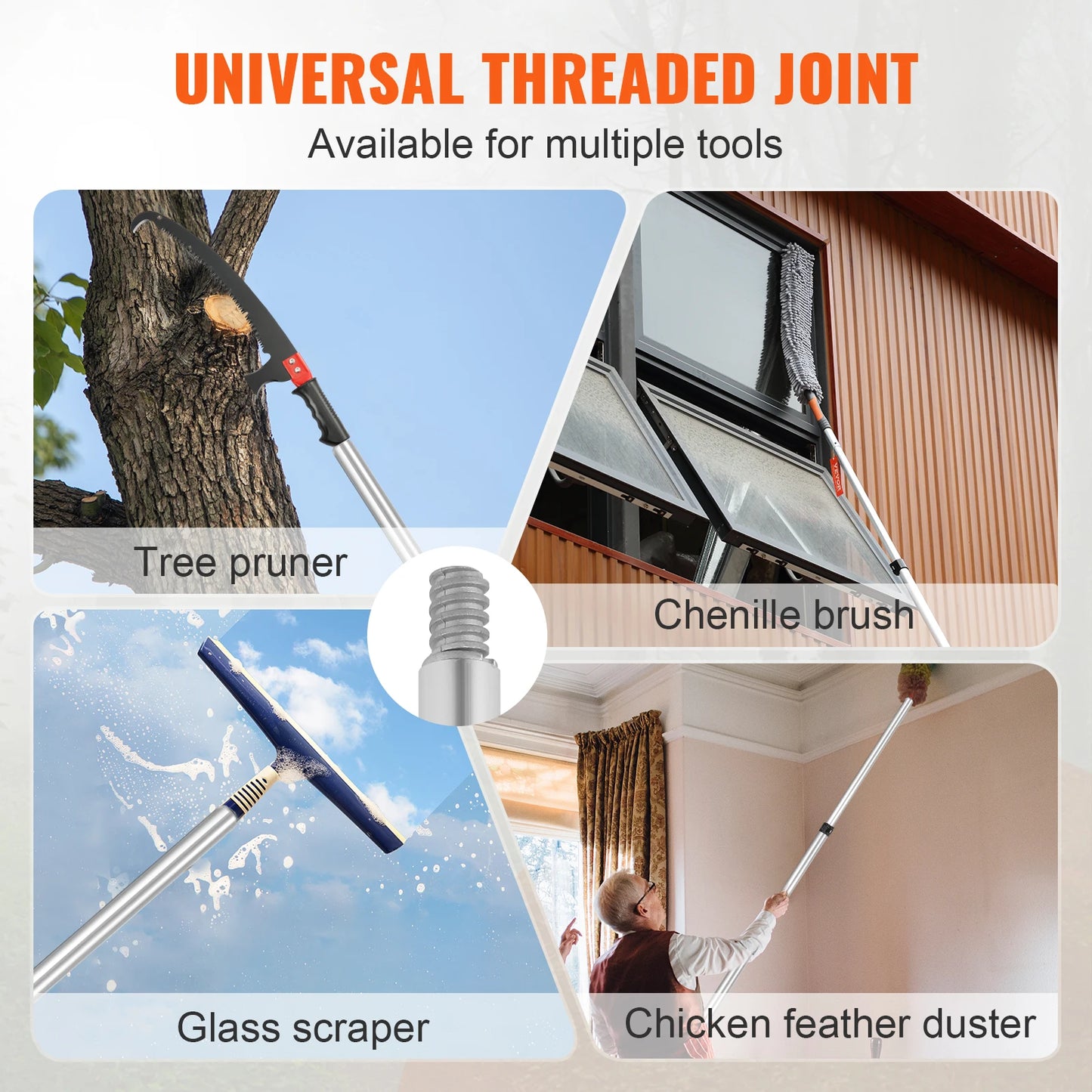 SucceBuy Extendable Manual Pole Saw Pruner For Tree Branches
