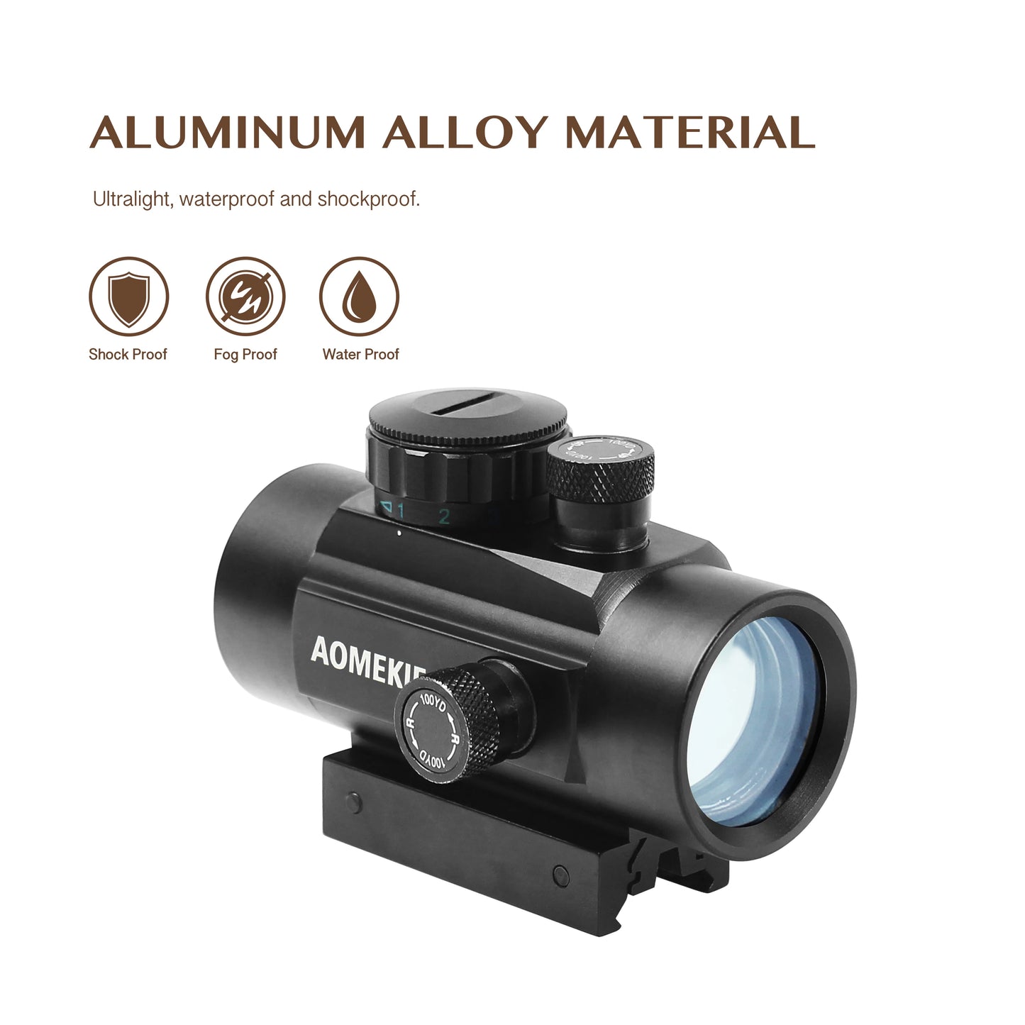 Rifle Red Dot Sight 1x 30mm FMC Lens With 22mm Rail Mount