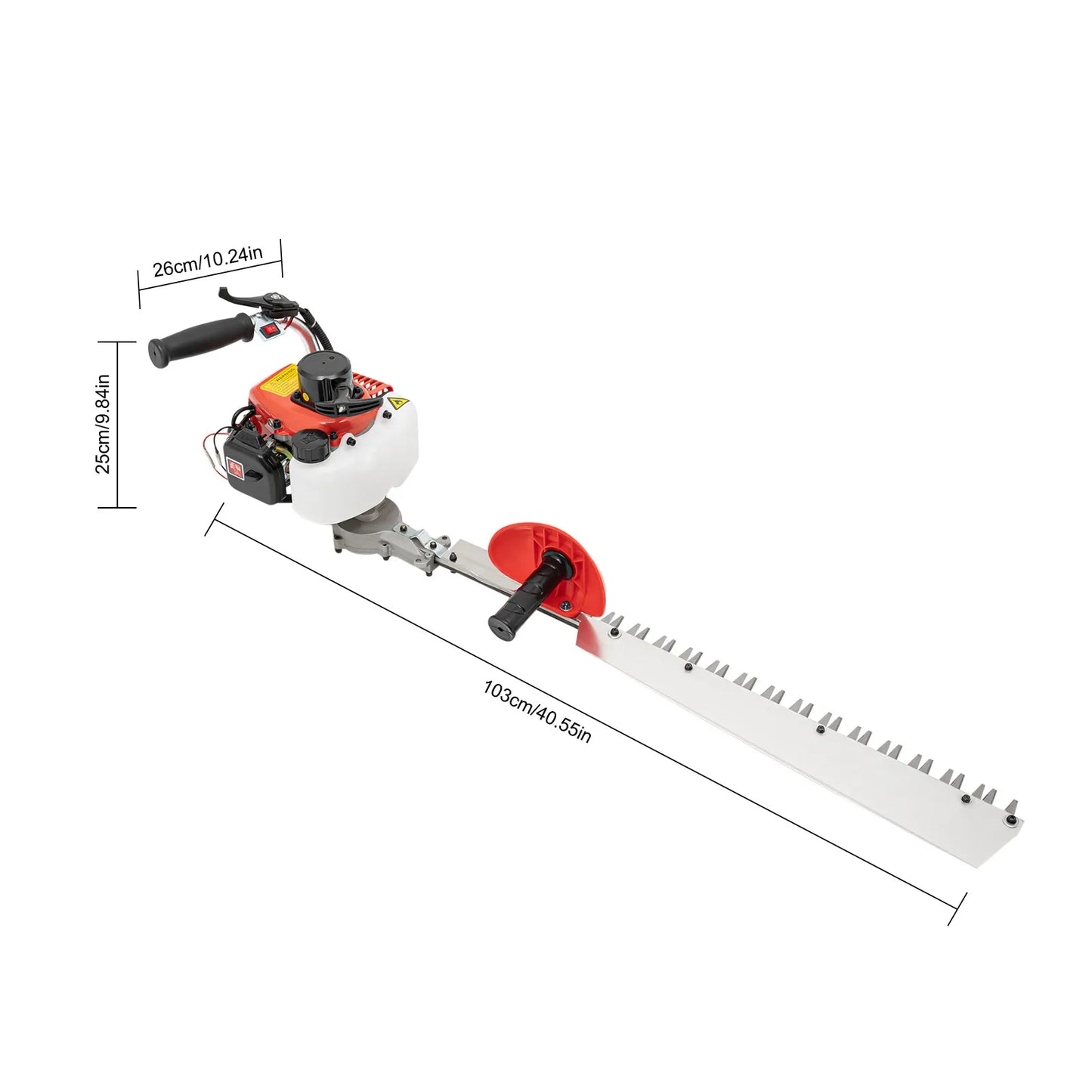 Single Edge Gas Hedge Trimmer 2Stroke Garden Tool 7500 RPM