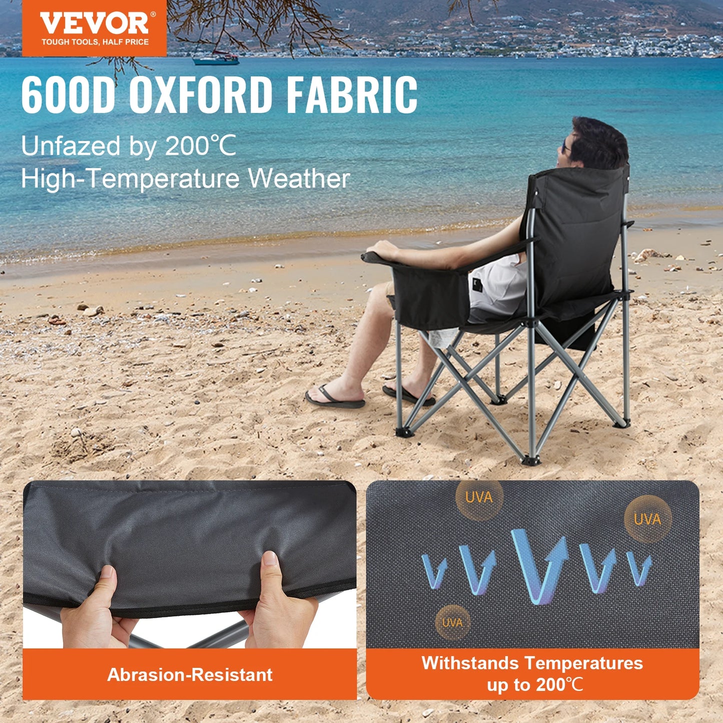 SucceBuy Ultralight Outdoor Camping Chair 350 Lbs Folding Seat
