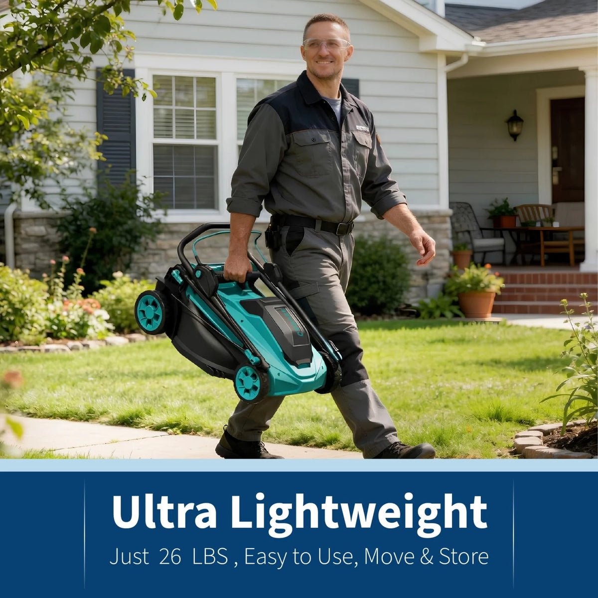 HiMISS Cordless Brushless Electric Lawn Mower With Dual Batteries - Parry's Picks