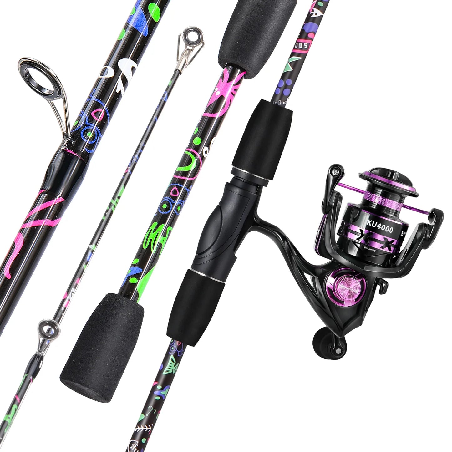 Sougayilang Spinning Rod and Reel Combo Ultralight Freshwater Set