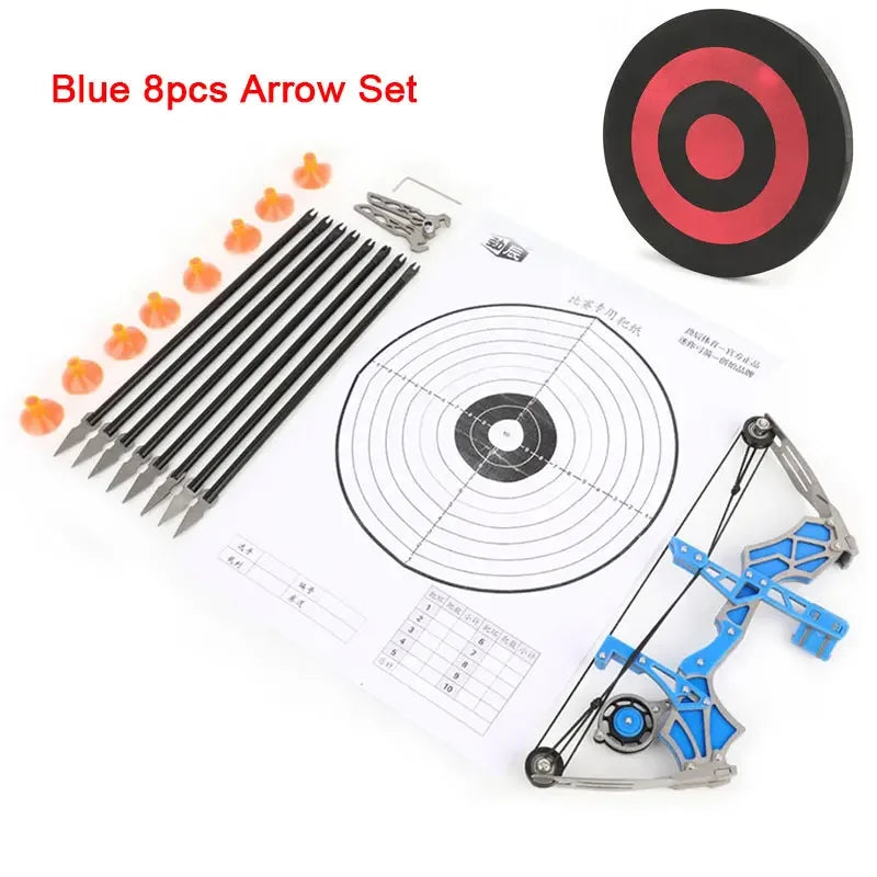 Mini Compound Bow Set 12 Lbs With 12 Arrows Indoor Outdoor Training