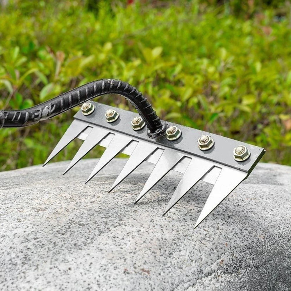 Carbon Steel Garden Weeding Rake 5 to 8 Teeth Rake
