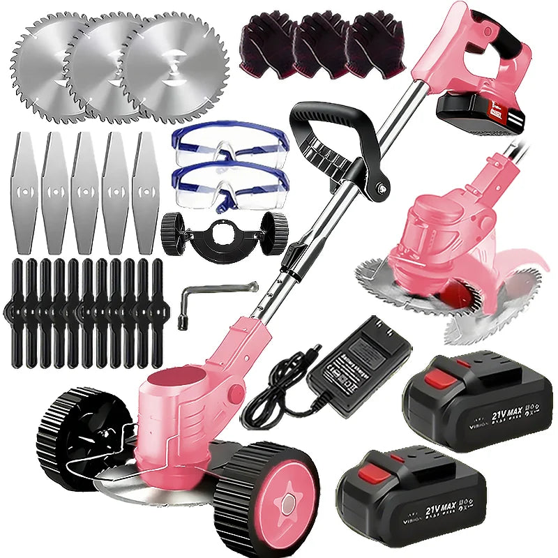 Wireless Portable Weed Trimmer Edger Lawn Care With Dual Batteries
