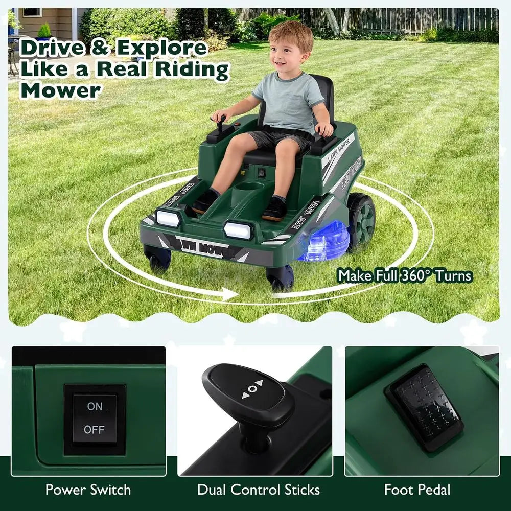 Childrens Toy Lawn Mower with Translucent Deck and LED Lights - Parry's Picks