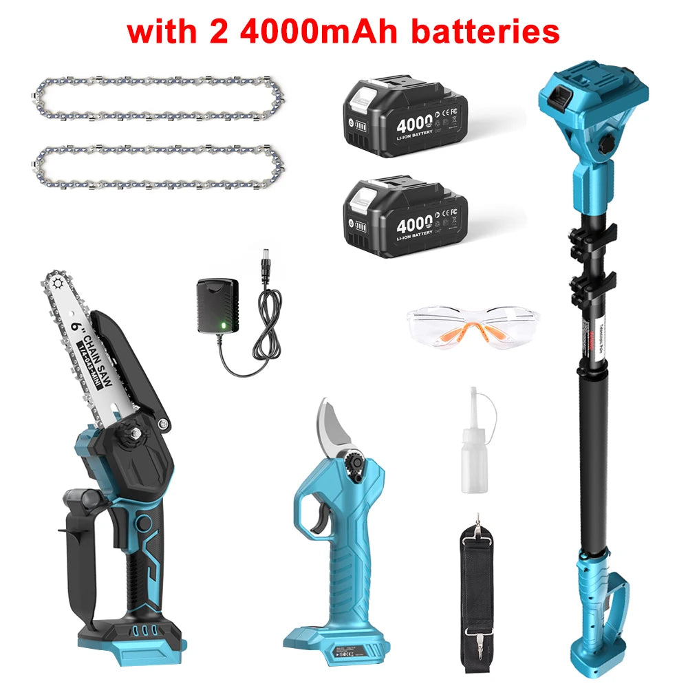 Taskstar Brushless Pole Saw Pruner Combo Kit With Electric Shears - Parry's Picks