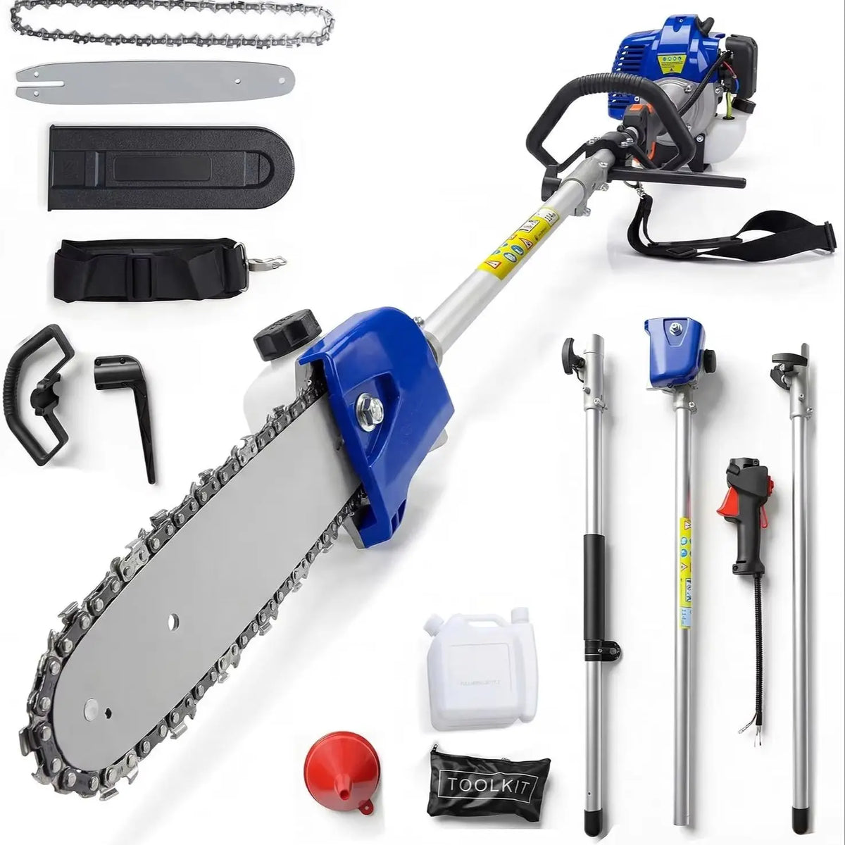 Gas Powered Pole Saw Chainsaw for High Reach Tree Pruning - Parry's Picks