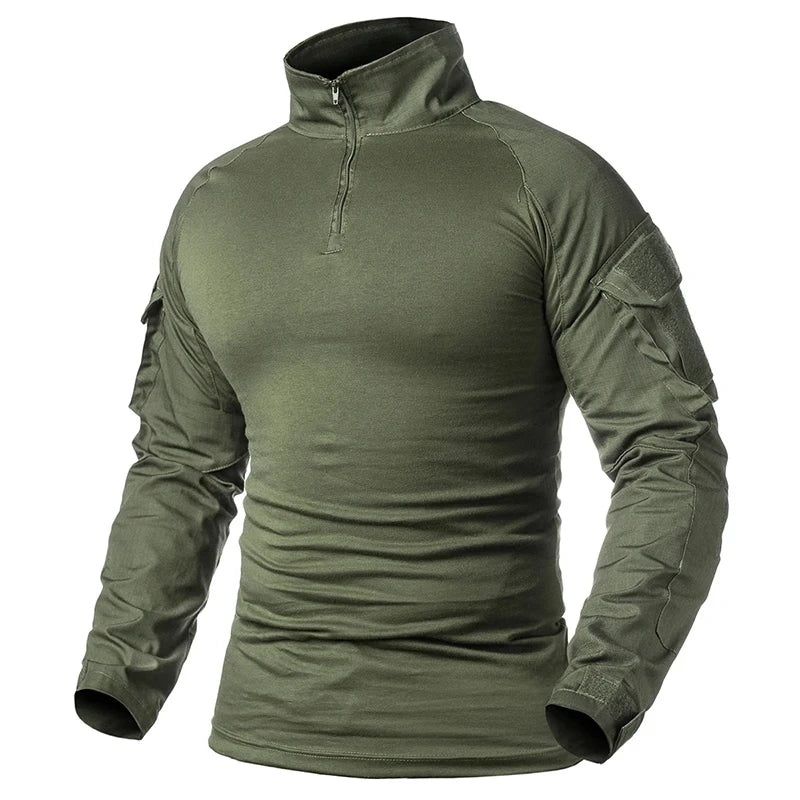 AUKUPKEE Outdoor Tactical T Shirts for Men Combat Military Shirt