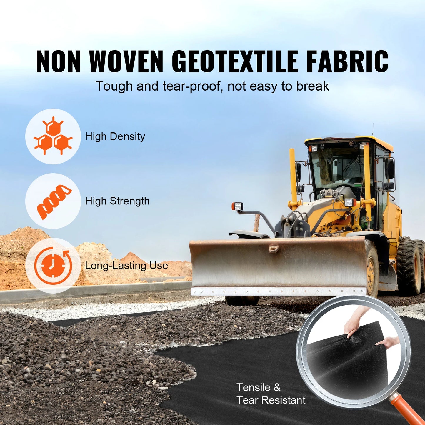 SucceBuy Non Woven Geotextile Fabric Heavy Duty Weed Barrier Drainage