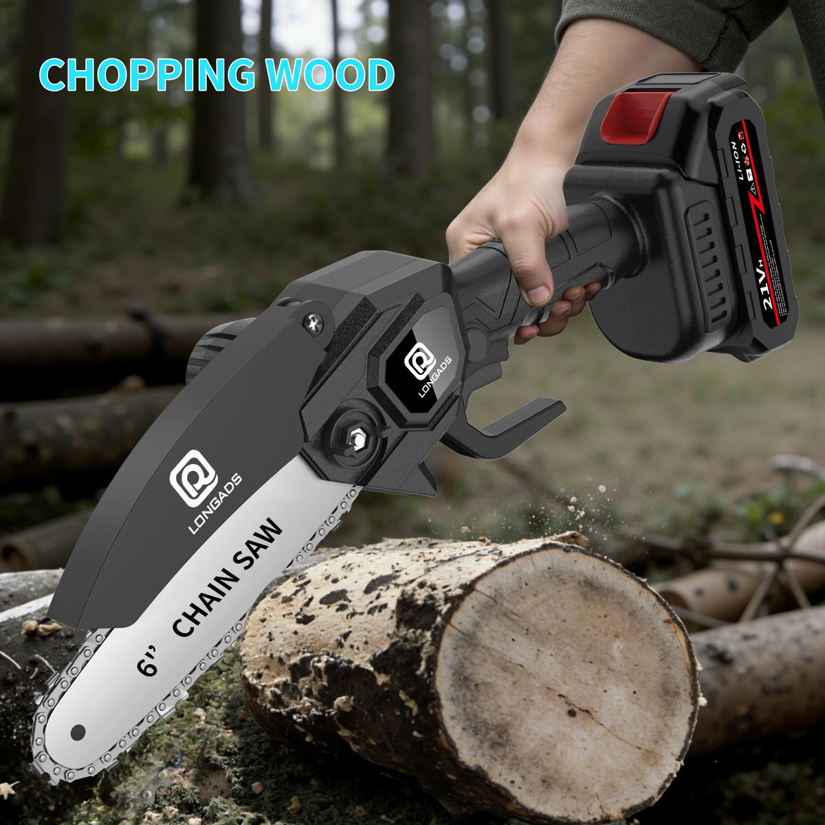 Cordless Mini Chainsaw With Safety Lock For Garden Pruning - Parry's Picks