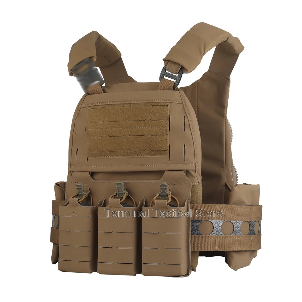 V5 FCPC Tactical Plate Carrier With Quick Release Molle 556 Magazine Pouch