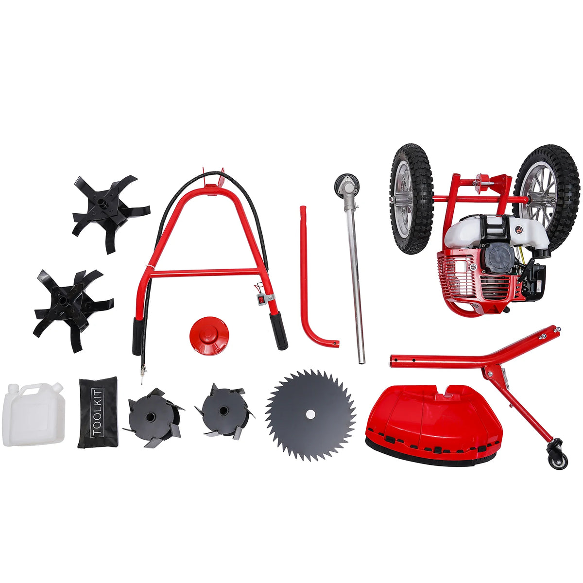 Gasoline Two Stroke Hand Push Lawn Mower for Uneven Terrain - Parry's Picks