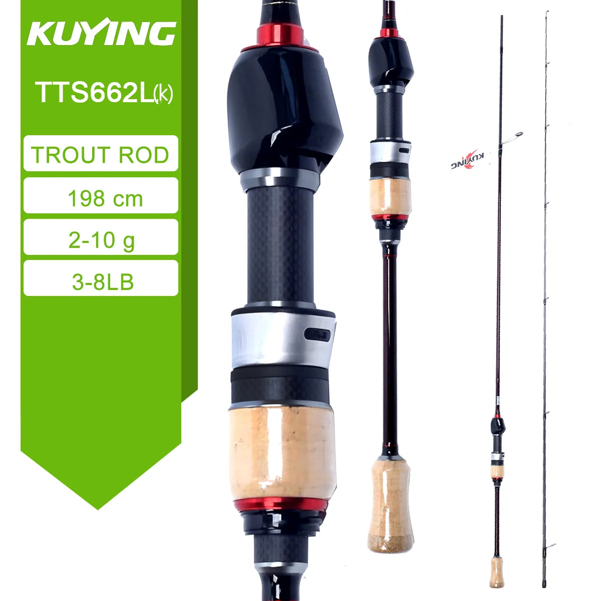 KUYING TETON Spinning Casting Rod Carbon For Lure Fishing