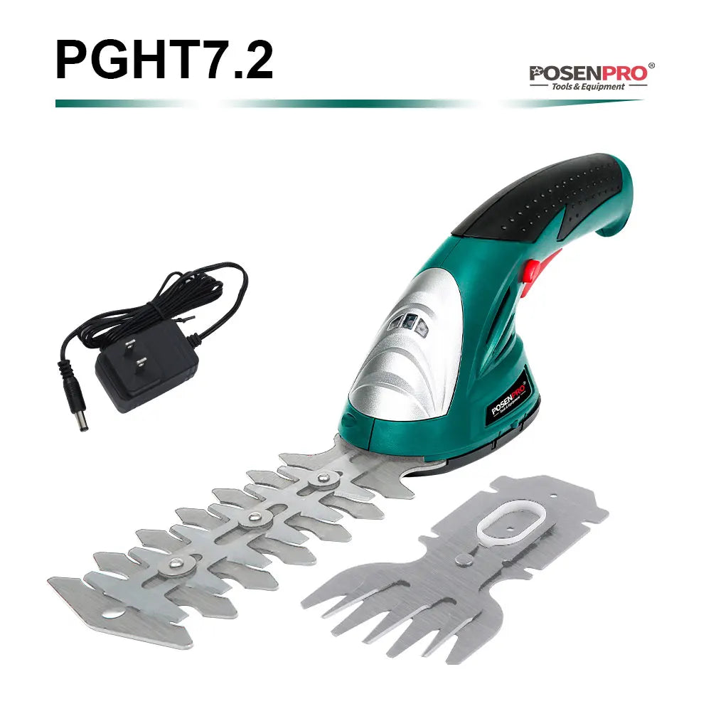 POSENPRO Cordless 7.2V Hedge And Grass Trimmer Shear 2in1