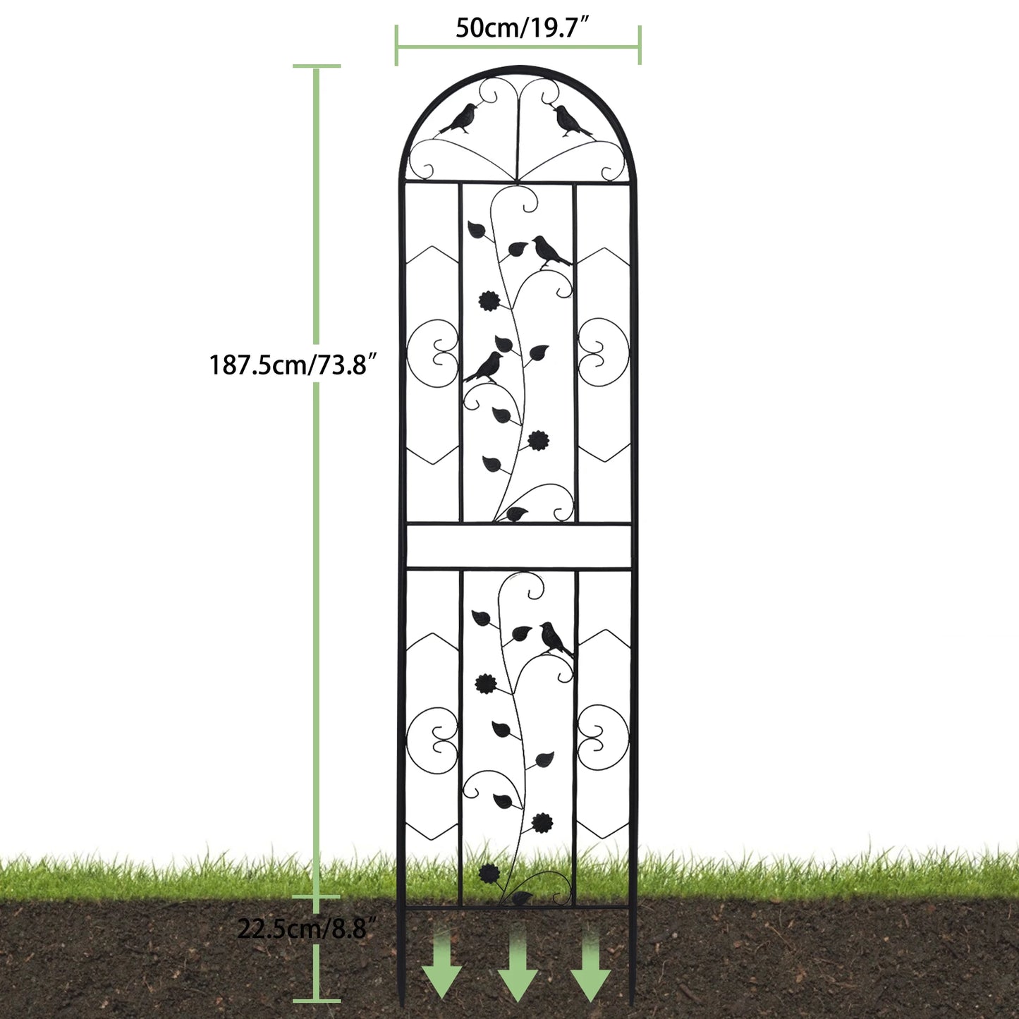 Metal Garden Trellis Fence Anti Rust Climbing Plant Panels