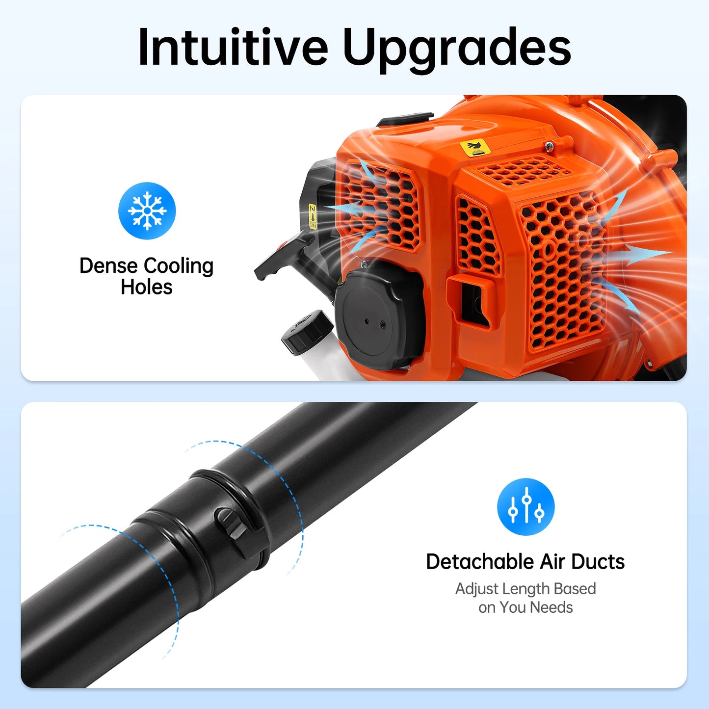 Bymaocar EB808 Backpack Leaf Blower 1.25kW Petrol Garden Blower