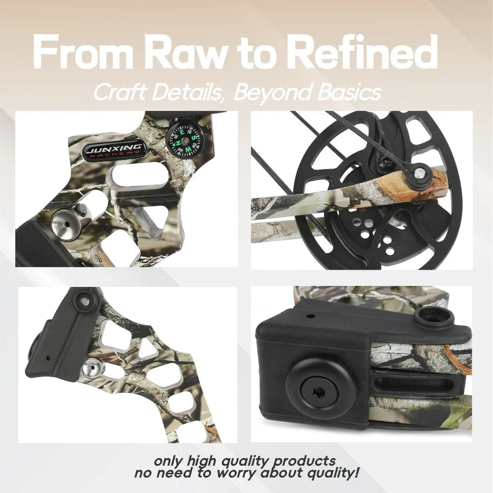 Adjustable Compound Bow Set 20-70 Lb With 500 Carbon Arrows