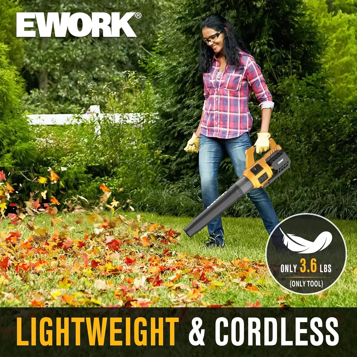 Cordless Leaf Blower 21V With 2 Batteries And Fast Charger