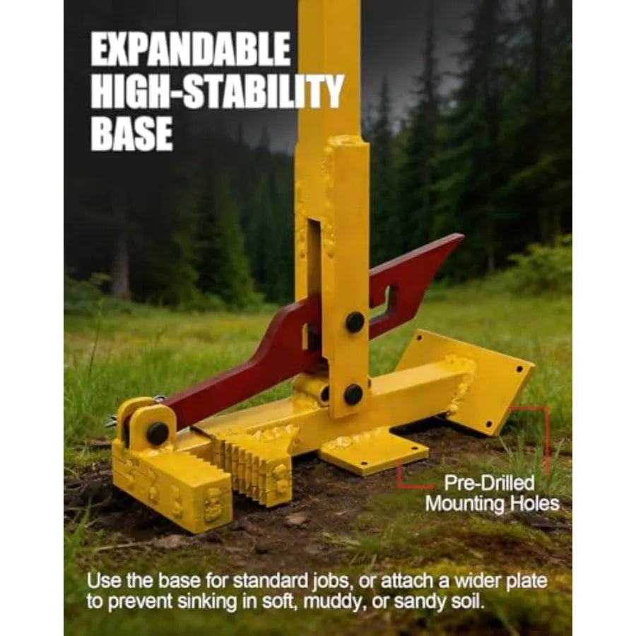 Heavy Duty Tree Puller Manual Tool With High Leverage Uproots Shrubs