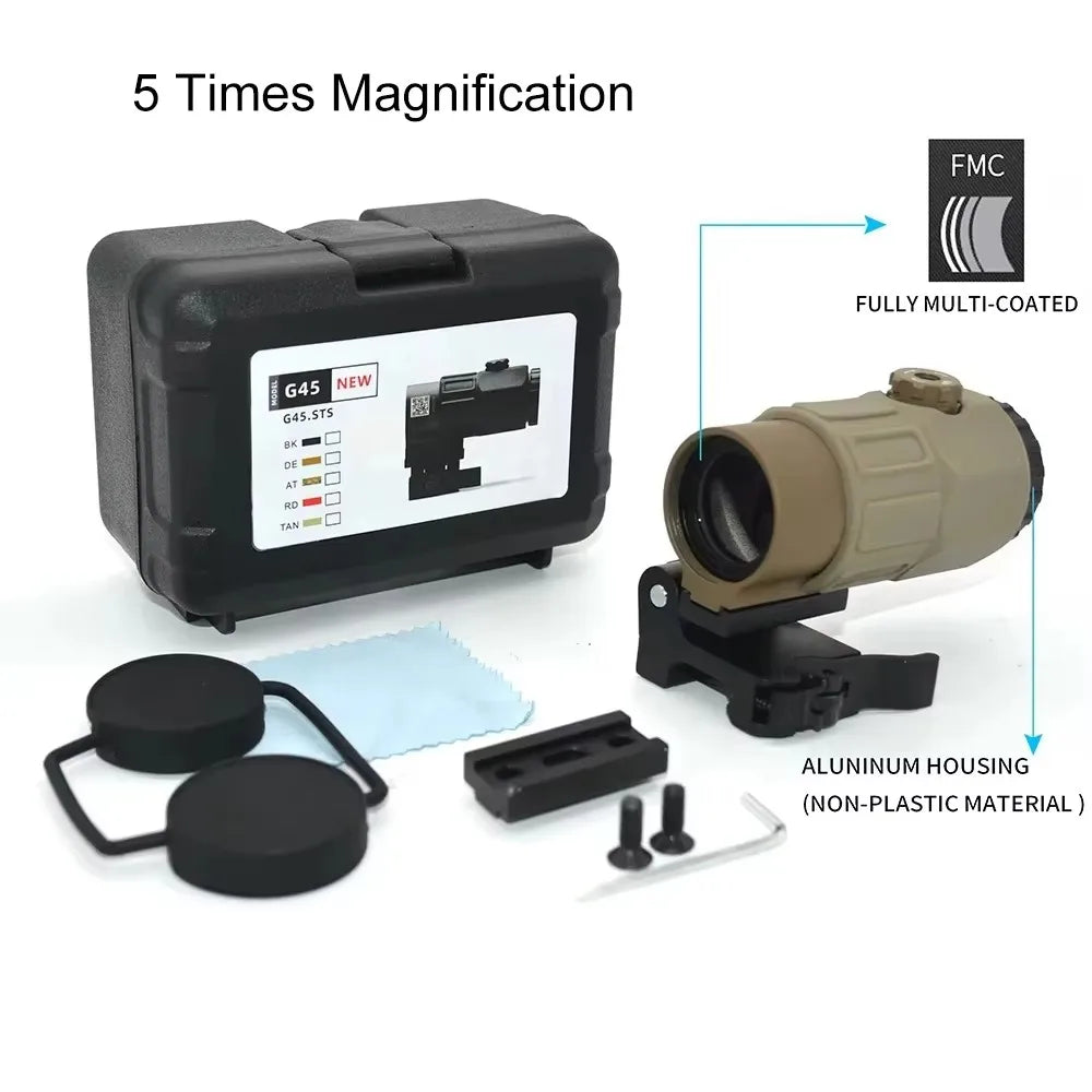 Bestsight G33 G43 G45 Fixed 3X 5X Magnifier Scope With Side QD Mount