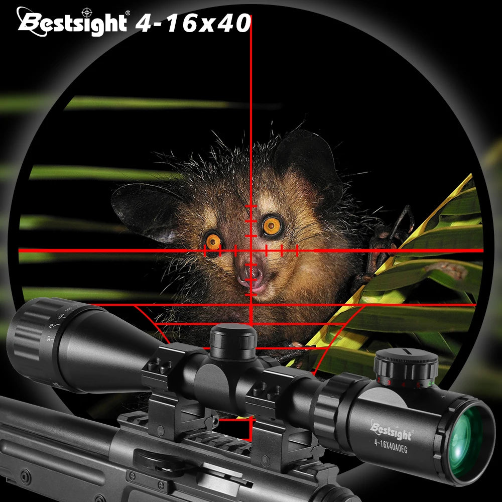 Nabila 4 to 16x40 AOEG Rifle Scope Illuminated Dot
