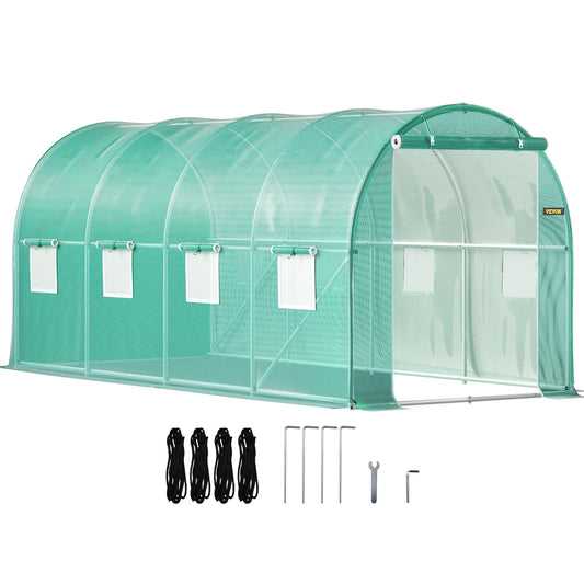 SucceBuy Walk In Tunnel Greenhouse Galvanized Frame With Waterproof Cover - Parry's Picks