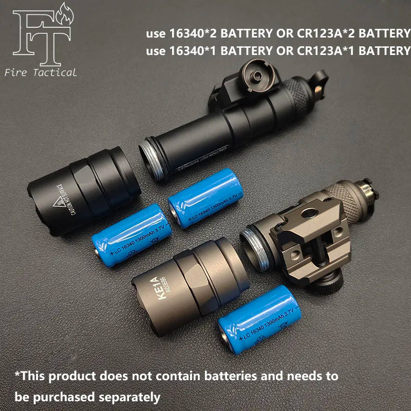M300 M600 LED Flashlight for 20mm Rail System Tactical Light