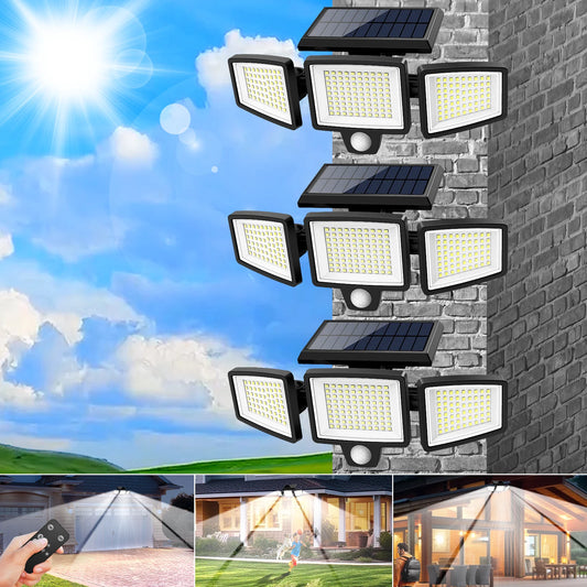 SZRSTH 3 Pack Outdoor Solar Lights Motion Sensor 2800LM - Parry's Picks