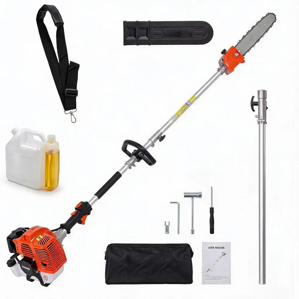 Gas Powered Pole Saw Chainsaw for High Reach Tree Pruning - Parry's Picks