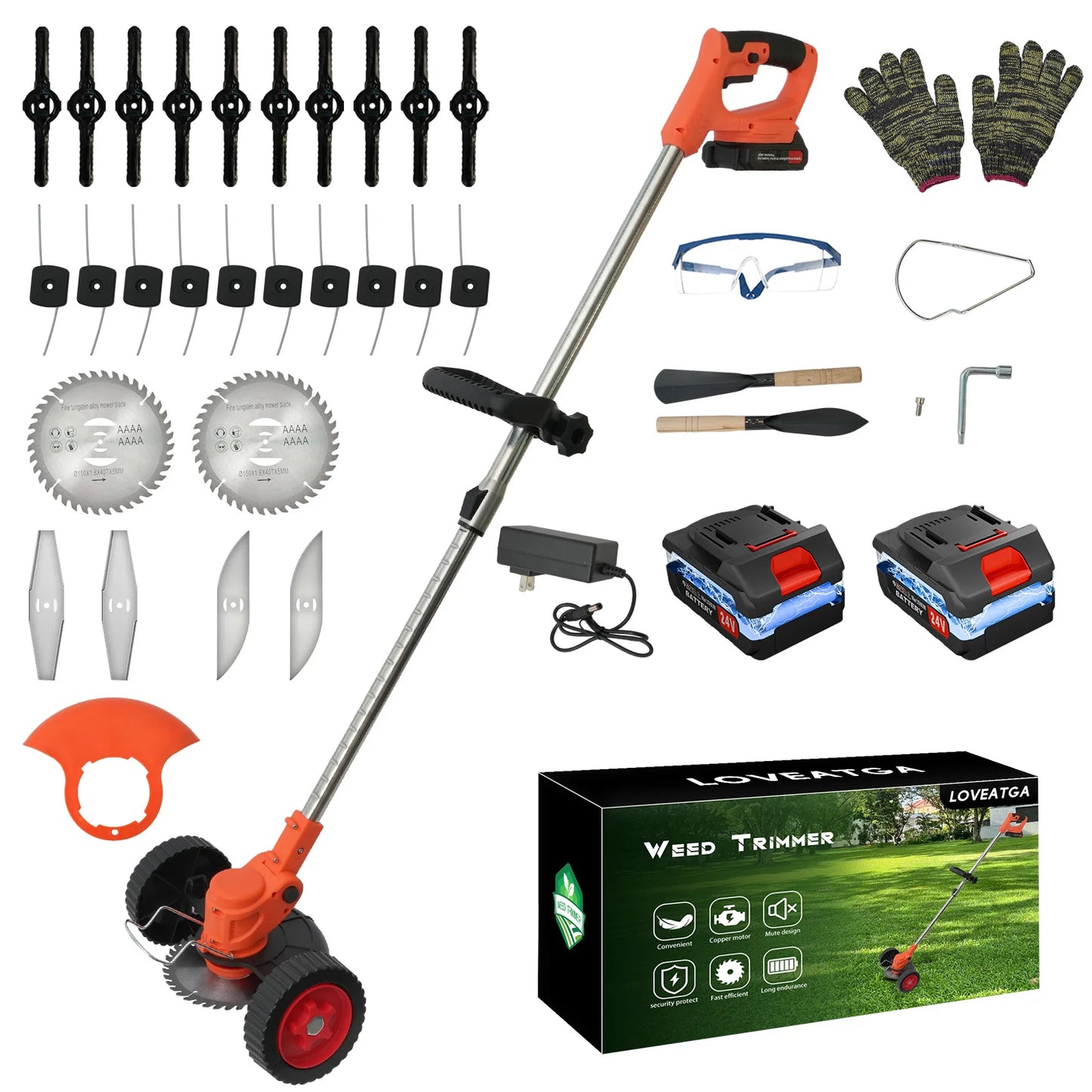 Cordless Grass Trimmer Three In One Edger And Mower