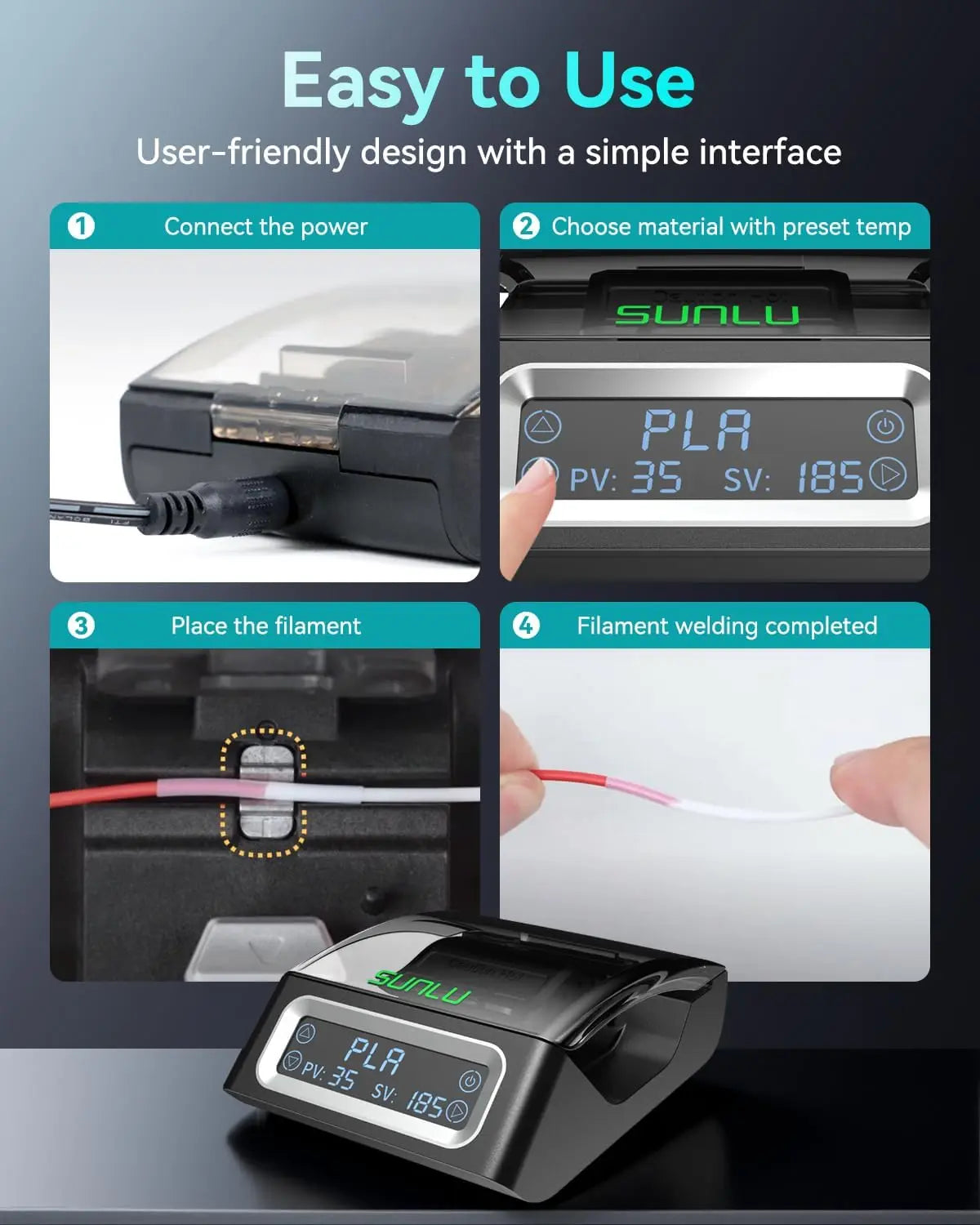 SUNLU Filament Connector FC01 Splicer With 200pcs PTFE Sleeve