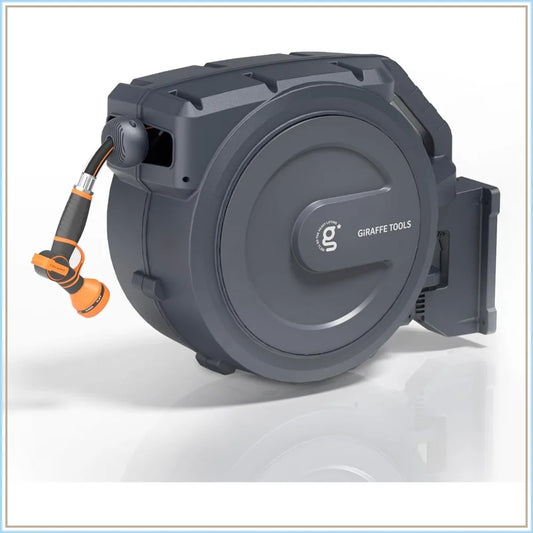 Retractable Garden Hose Reel Wall Mounted Lock At Any Length - Parry's Picks