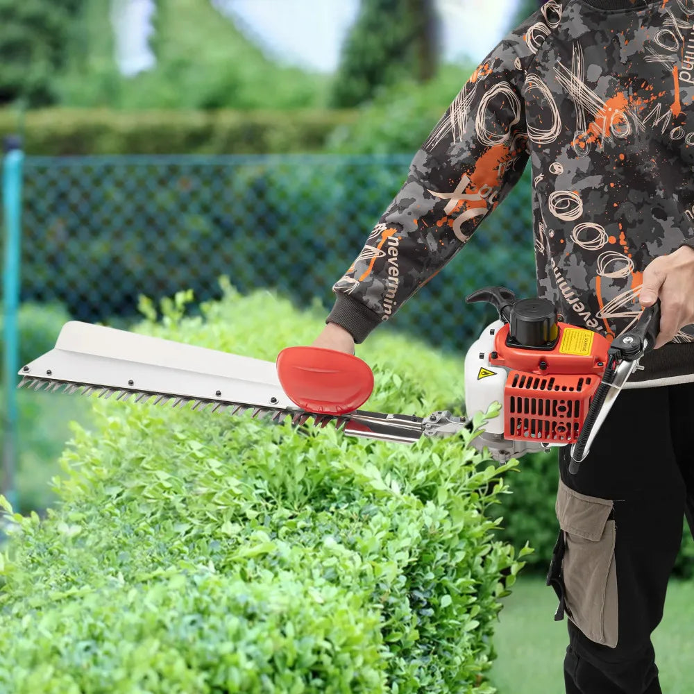 Single Edge Gas Hedge Trimmer 2Stroke Garden Tool 7500 RPM