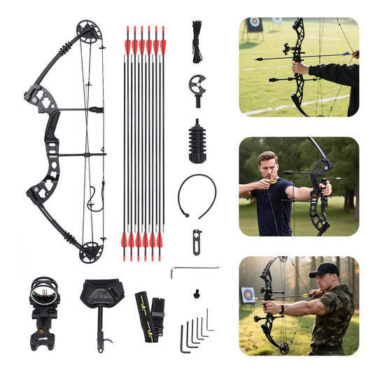 Compound Bow Hunting Kit With 12 Arrows 3 Pin Sight - Parry's Picks