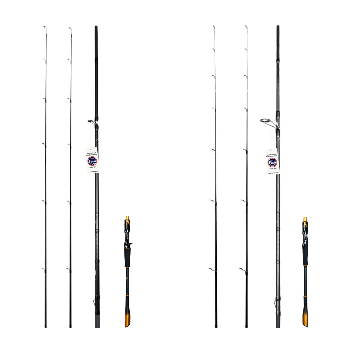BIUTIFU Carbon Spinning and Casting Fishing Rod with Fuji Guides - Parry's Picks