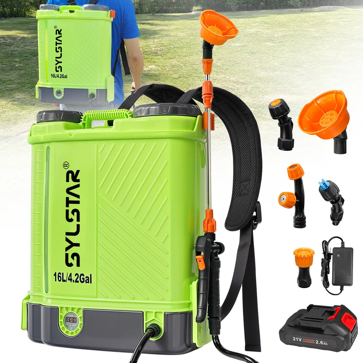 Battery Powered Backpack Sprayer 100 PSI Works With Makita Battery