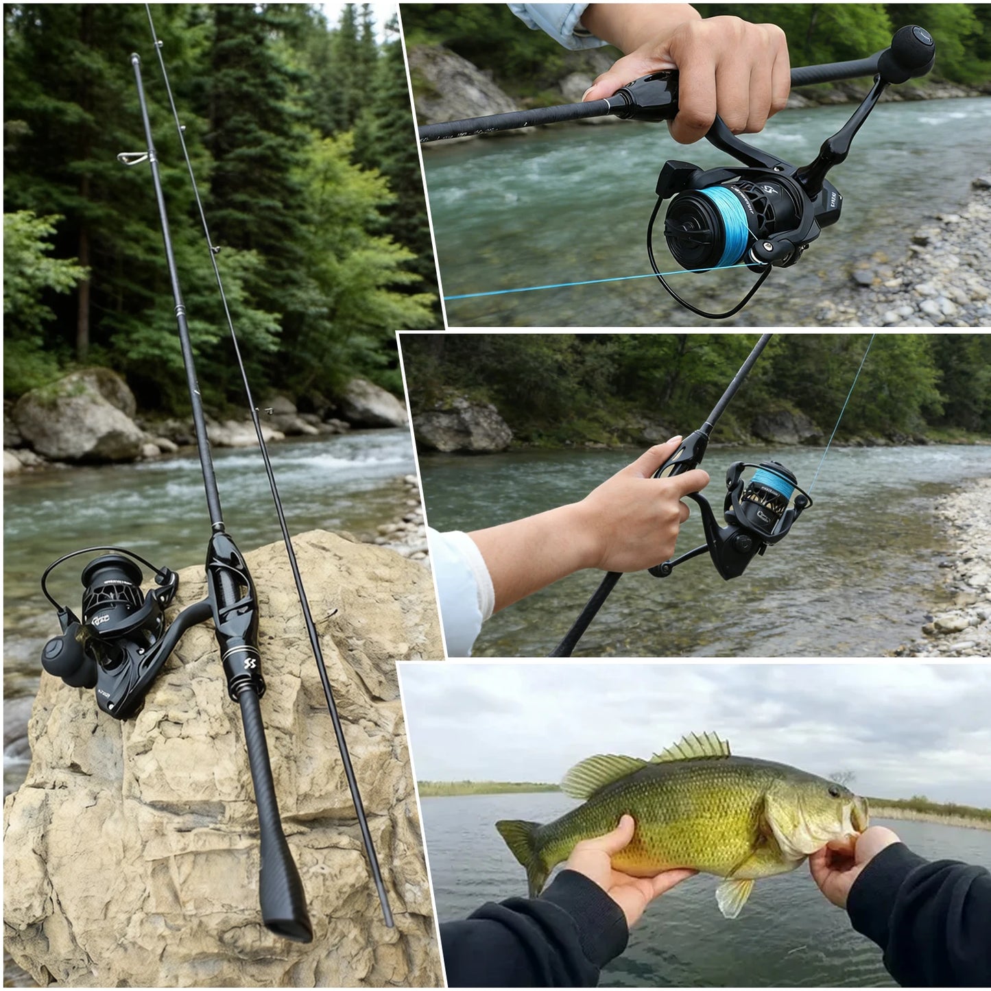 Sougayilang Fishing Rod And Reel Combo Kit With Line