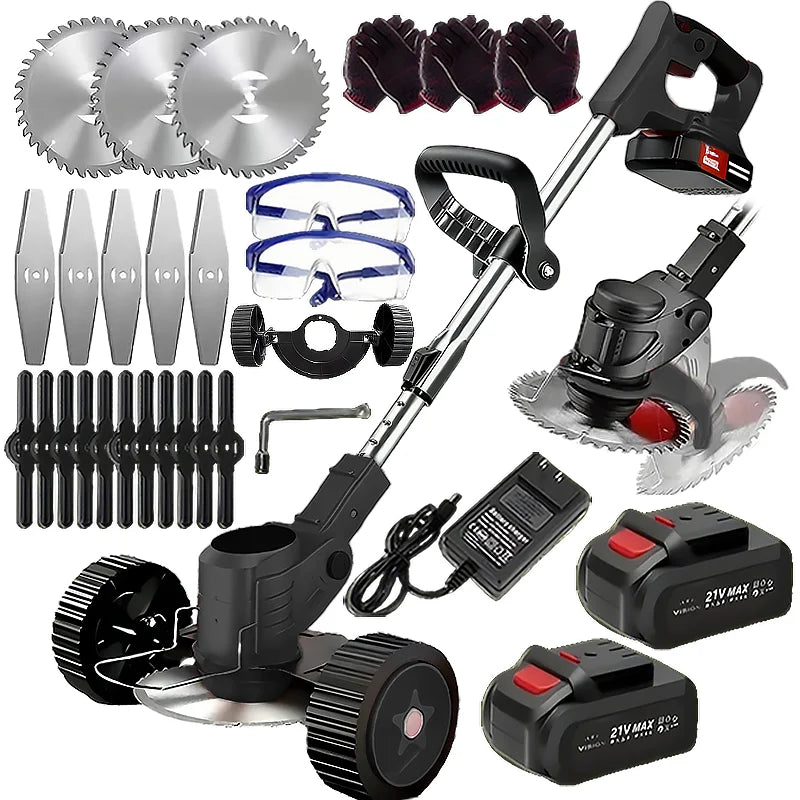 Wireless Portable Weed Trimmer Edger Lawn Care With Dual Batteries