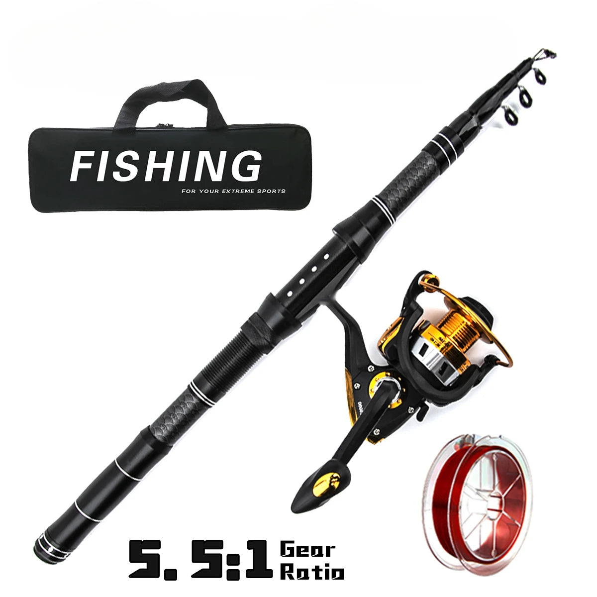 Carbon Spinning Rod Set for Long Throw Ocean Fishing Gear