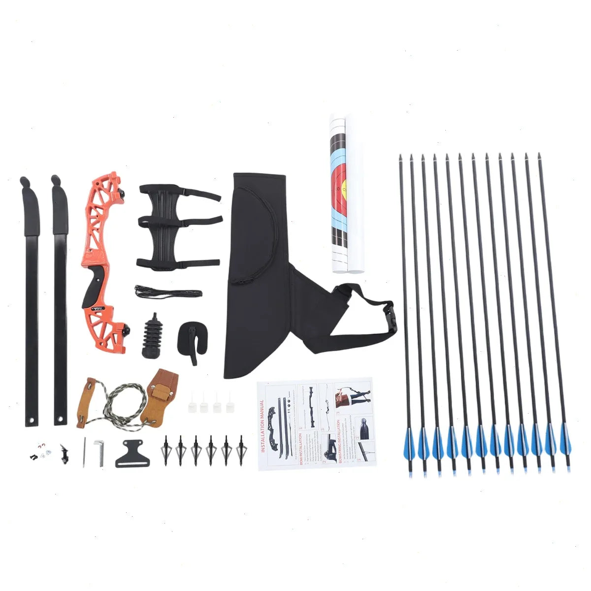 Recurve Bow and Arrow Set For Target Practice Archery Training