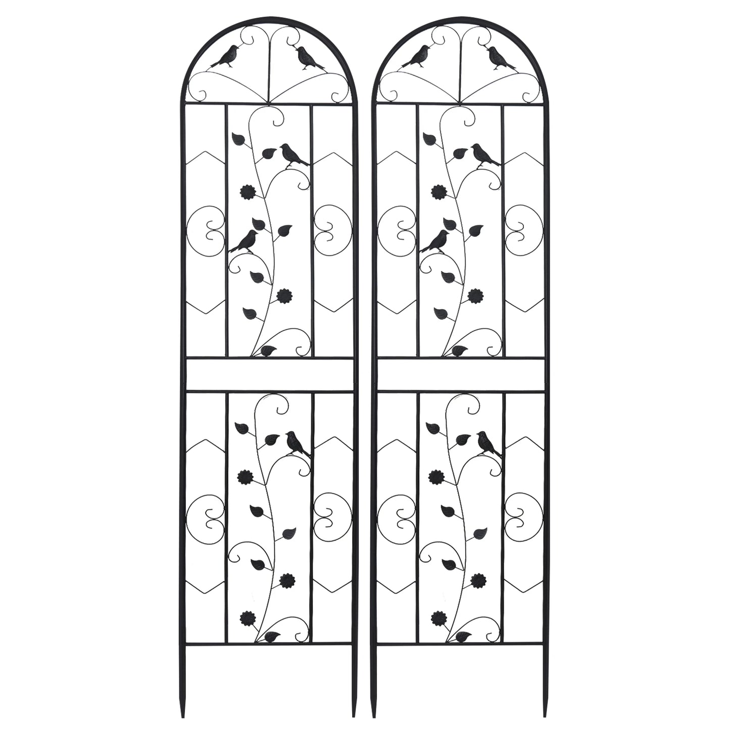 Metal Garden Trellis Fence Anti Rust Climbing Plant Panels