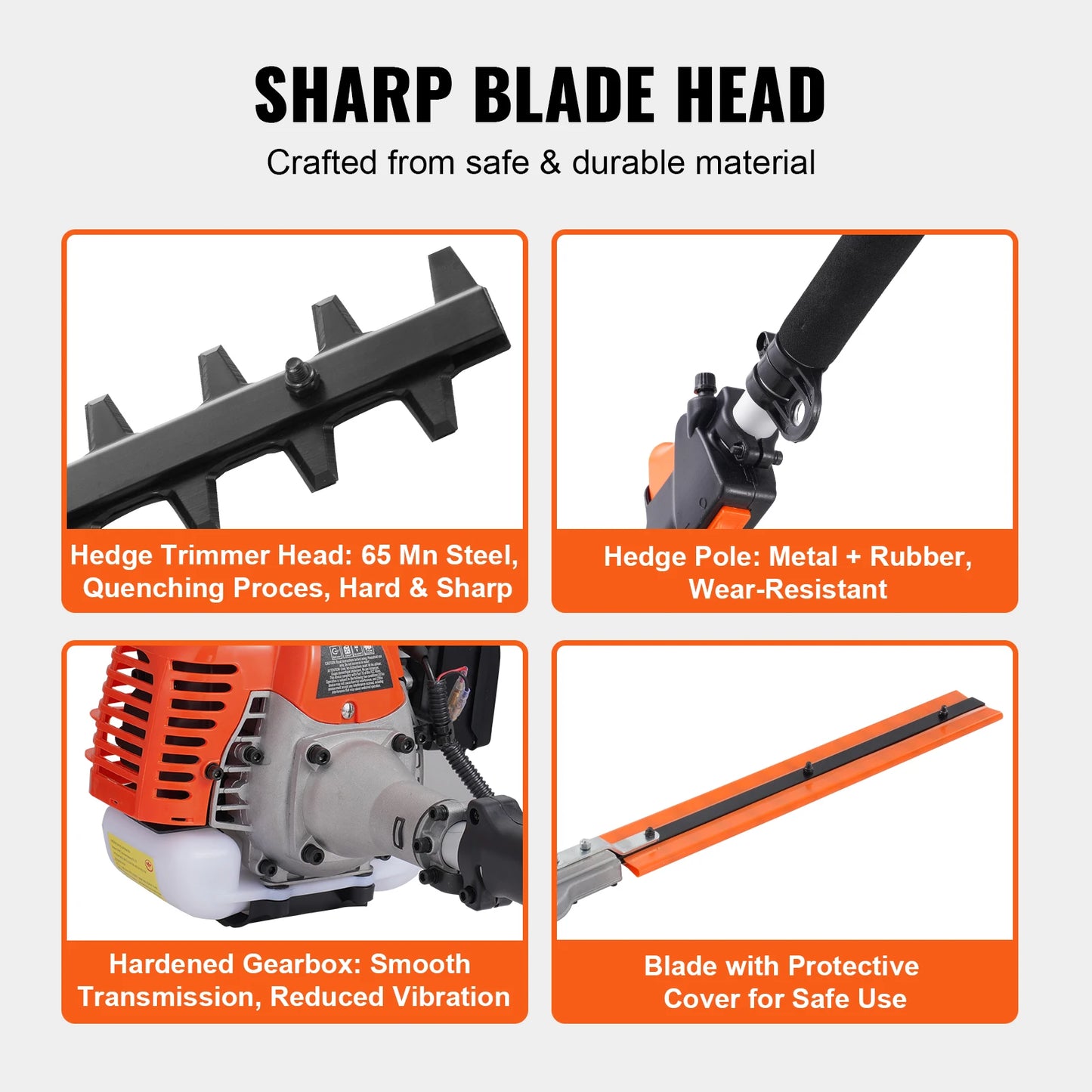 SucceBuy 6 In 1 Gas Trimmer Hedge Cutter Edger Pro