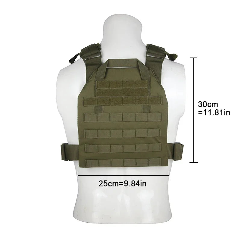 Military Tactical Vest Airsoft Molle Plate Carrier For Outdoor Training