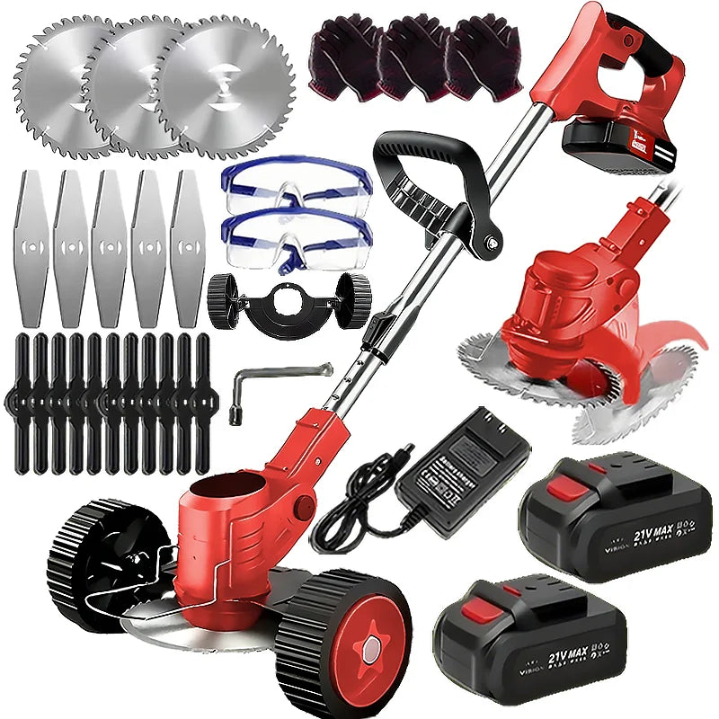 Wireless Portable Weed Trimmer Edger Lawn Care With Dual Batteries