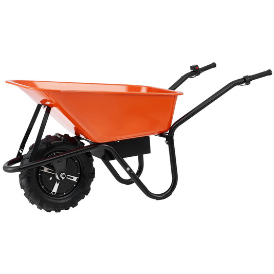 SucceBuy Electric Wheelbarrow Cart Garden Dump Wagon With Metal Handle - Parry's Picks