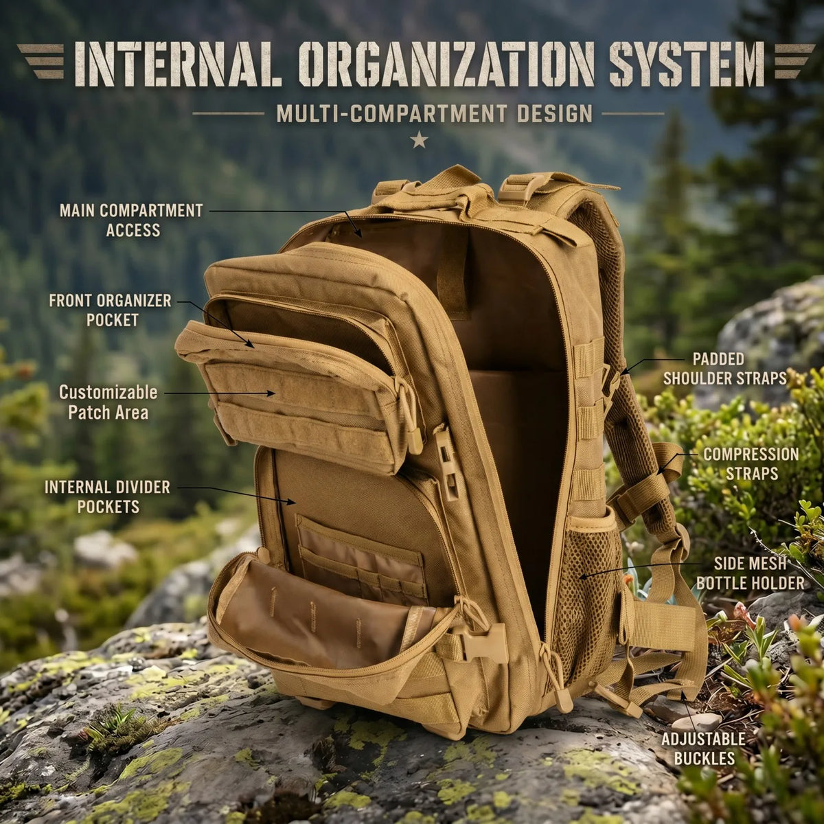 ReFire Gear Tactical Hunting Backpack With MOLLE Modular Storage System - Parry's Picks