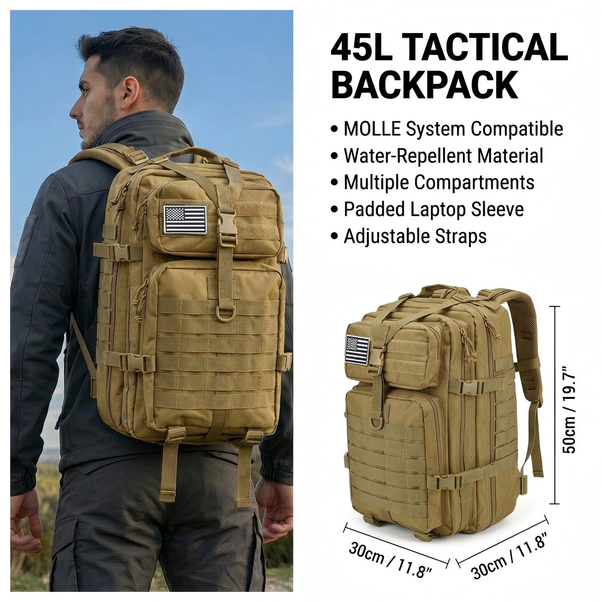 ReFire Gear Tactical Hunting Backpack Molle Water Resistant Outdoor Rucksack - Parry's Picks