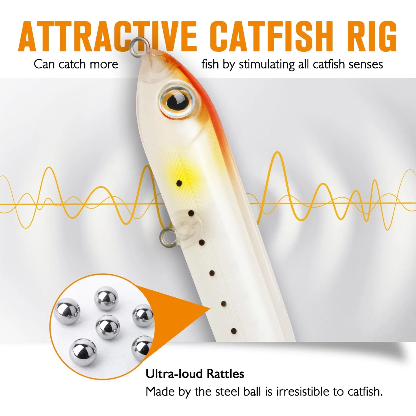 Catfish Float Rigs With Rattles For Bank Fishing Santee Rig 6pcs
