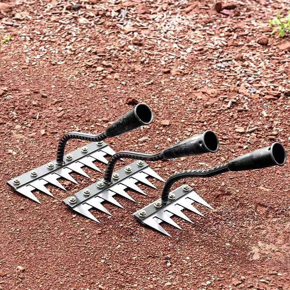 Carbon Steel Garden Weeding Rake 5 to 8 Teeth Rake